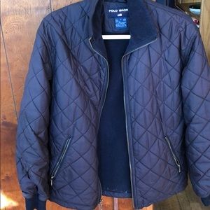 Polo quilted navy blue jacket.